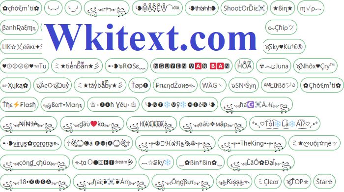 Wkitext.com: Đỉnh cao của việc tạo tên với kí tự đặc biệt trong thế giới game