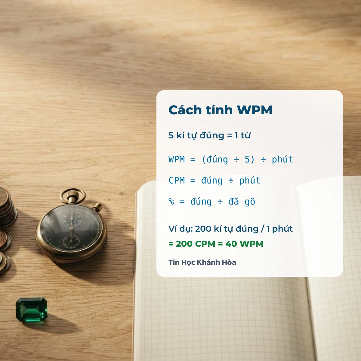 Cách tính WPM khi kiểm tra tốc độ gõ phím