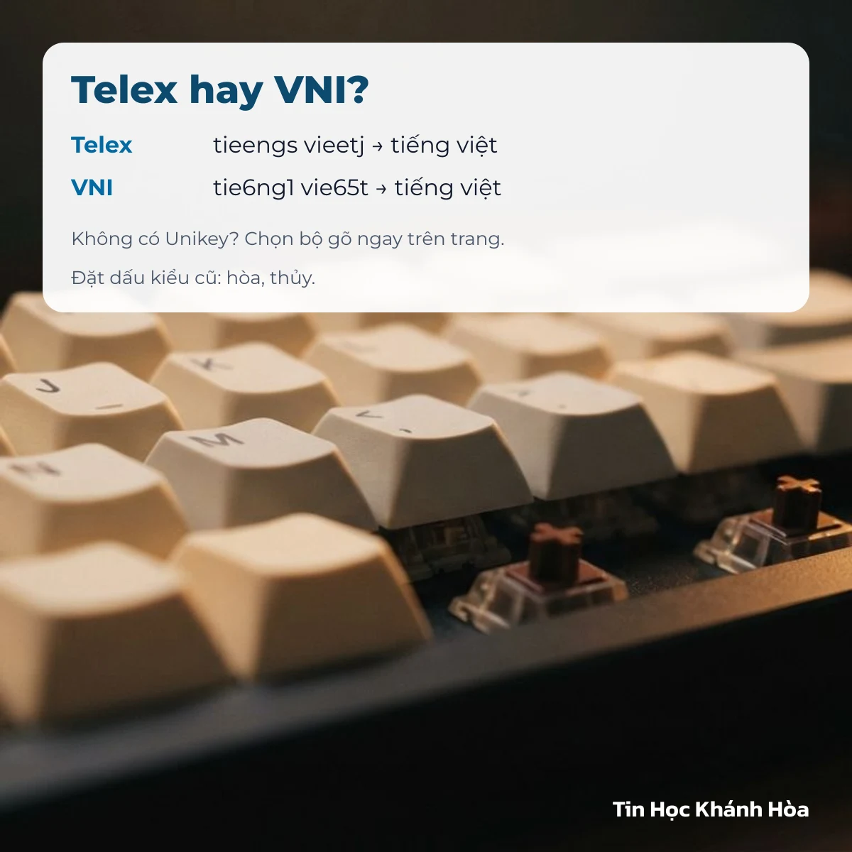 Kiểm tra tốc độ gõ phím Telex và VNI