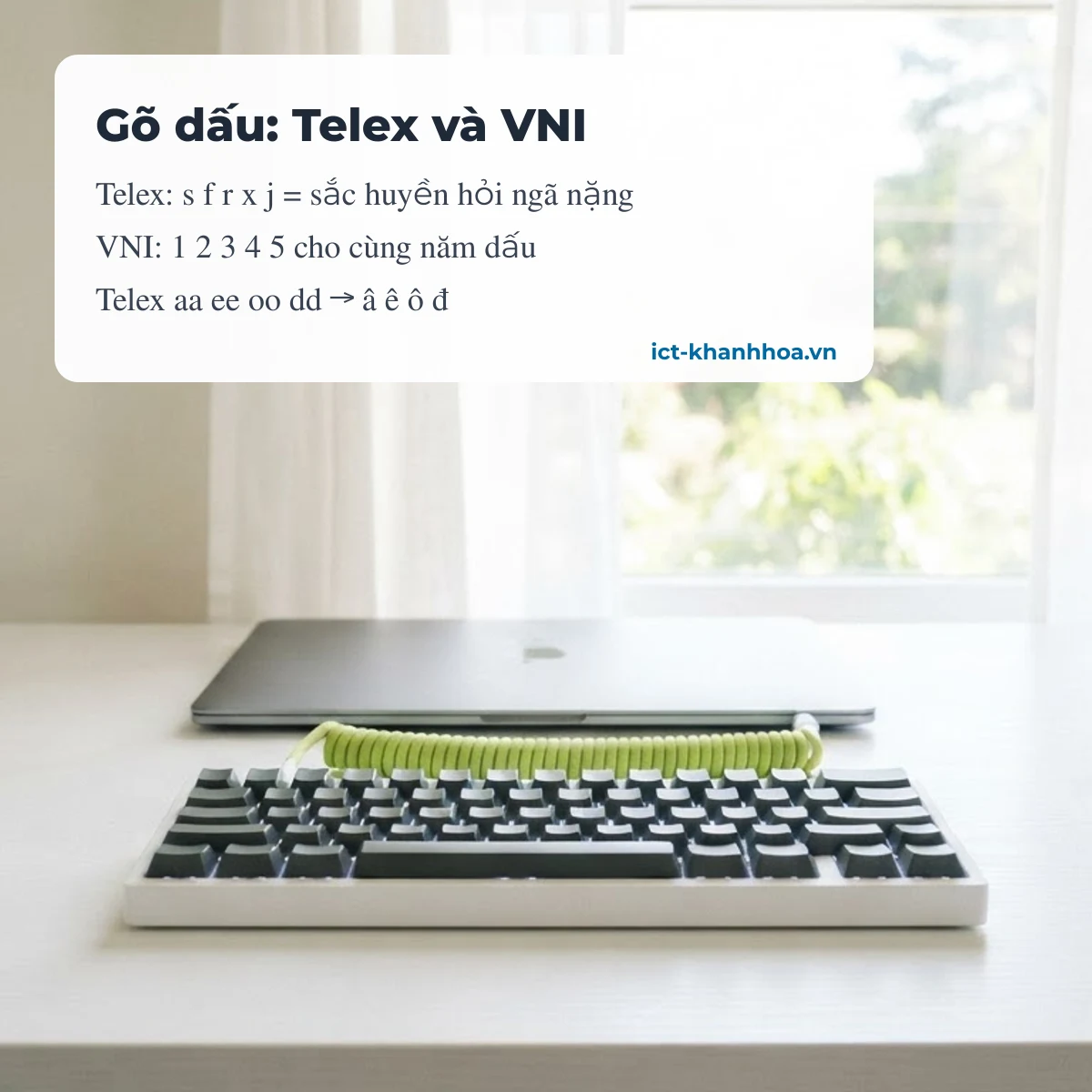 Bảng gõ dấu tiếng Việt kiểu Telex và VNI