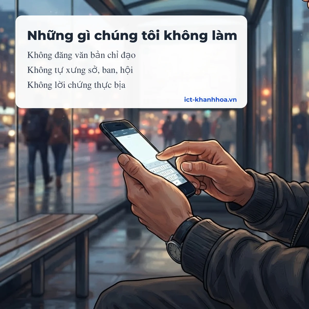 Tin Học Khánh Hòa không đăng văn bản chỉ đạo, không tự xưng sở hay hội